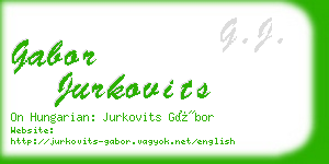 gabor jurkovits business card
